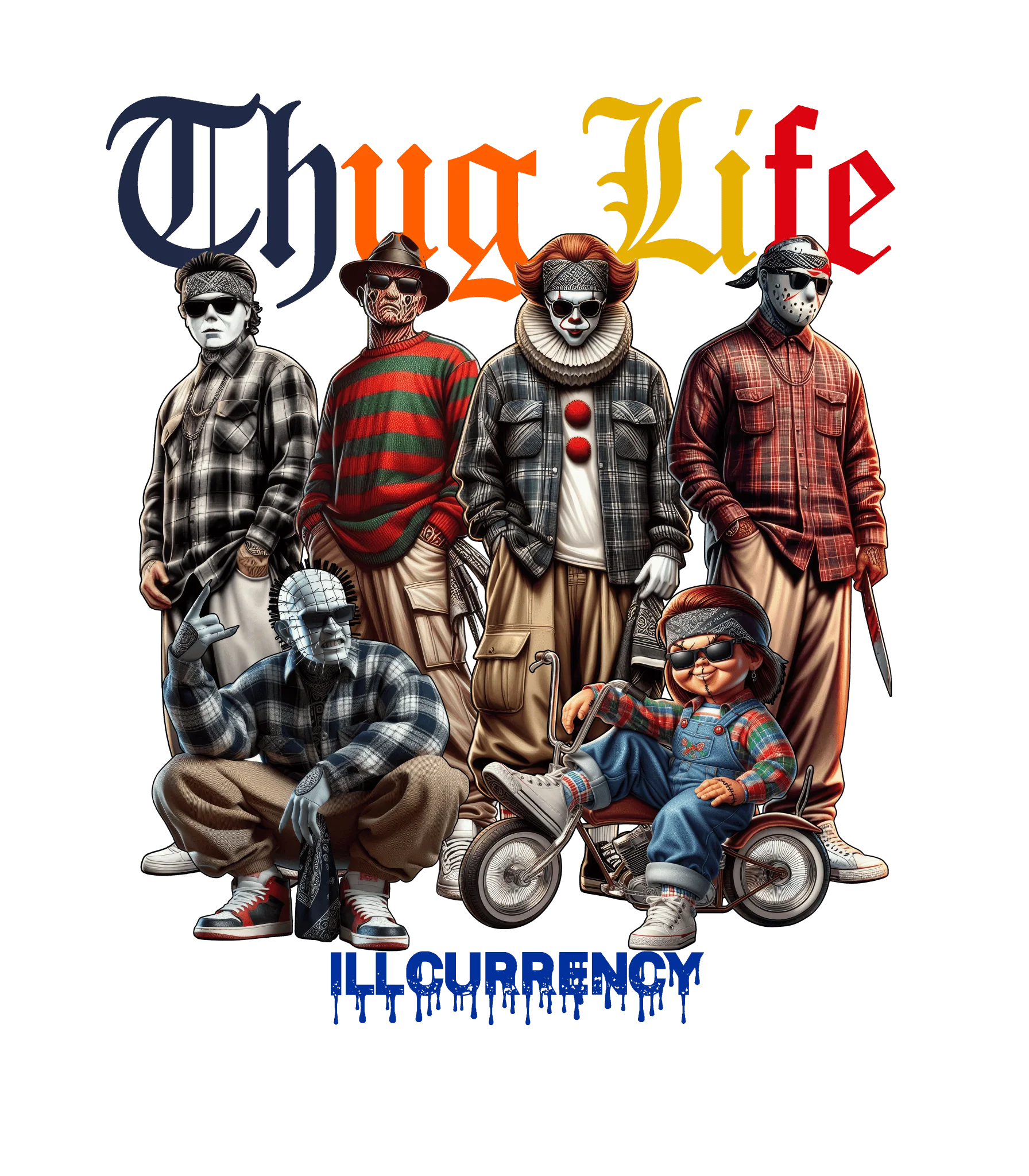 Nike Dunk Low CO.JP What The White T-Shirt (Thug Life Halloween)| illcurrency