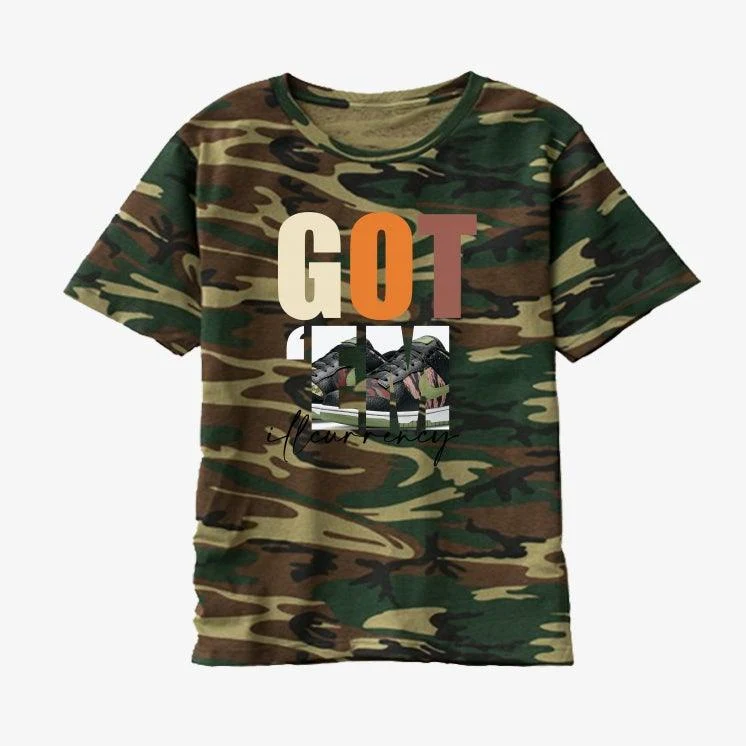 Nike Dunk Low ‘Crazy Camo’ Multi Camo Camo T-Shirt (Got Em) - Image 2