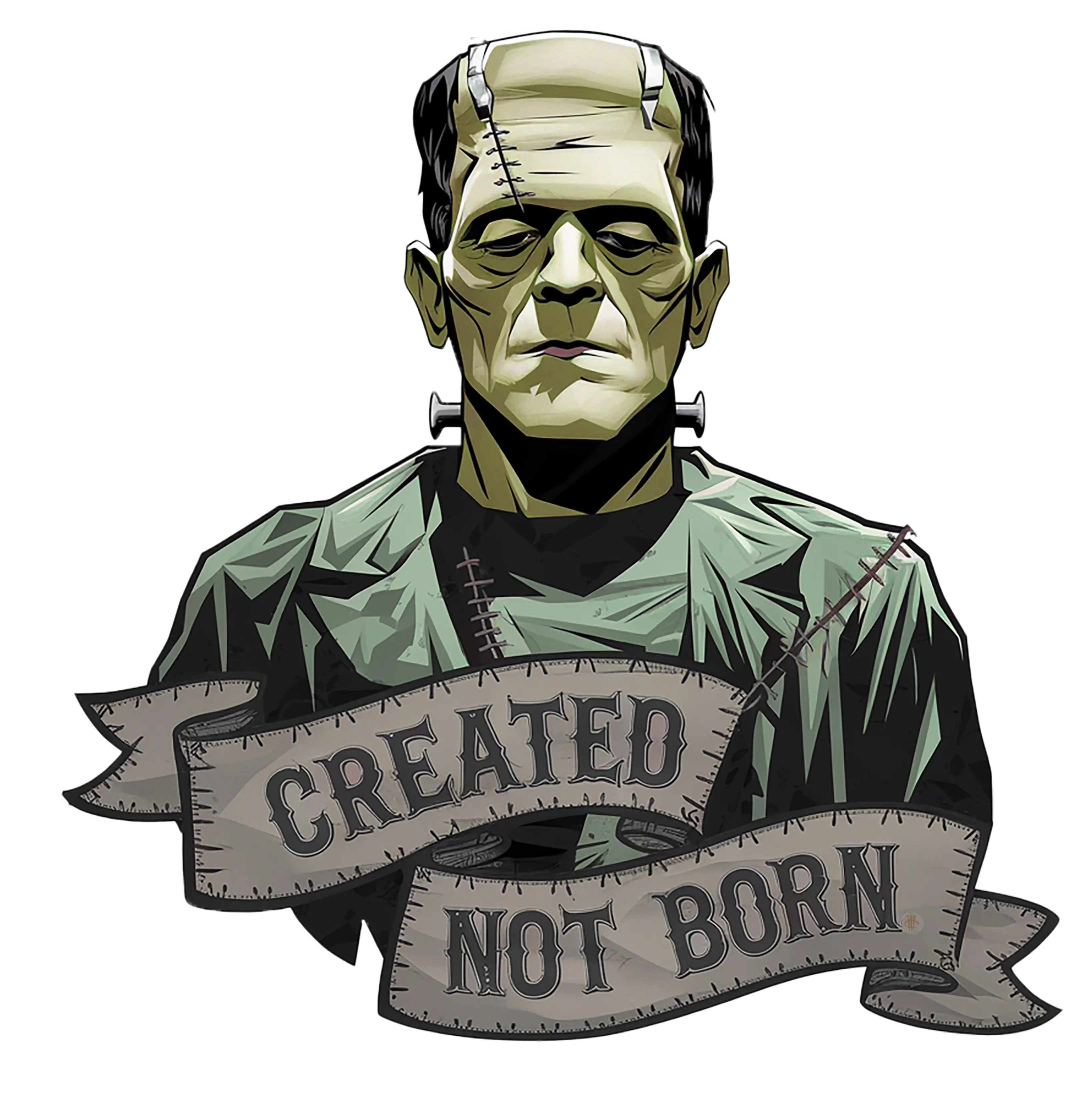 Nike Dunk Low Frankenstein Matching T-Shirt, Sweatshirts & Hoodies Military Green T-Shirt (Created Not Born)| illcurrency