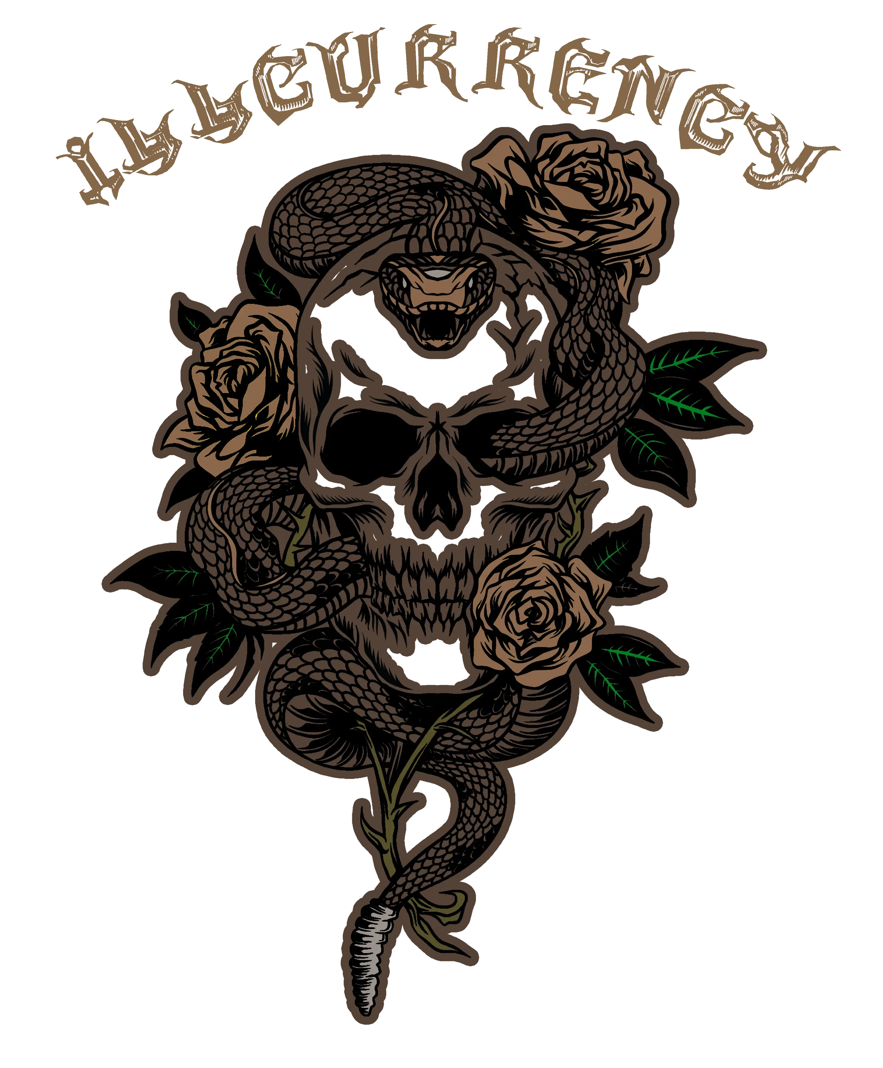 Nike Dunk Low Frankenstein Matching T-Shirt, Sweatshirts & Hoodies Military Green T-Shirt (Snake skeleton rose)| illcurrency