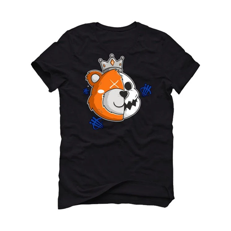 Nike Dunk Low "Knicks" | ILLCURRENCY Black T-Shirt (HALF KING BEAR) - Image 2