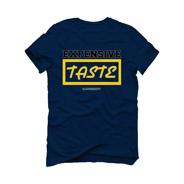 Nike Dunk Low “Michigan” | illcurrency Navy Blue T-Shirt (Expensive Taste) - Image 2