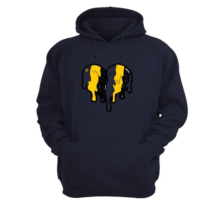 Nike Dunk Low “Michigan” | illcurrency Navy Blue T-Shirt (Heart) - Image 3