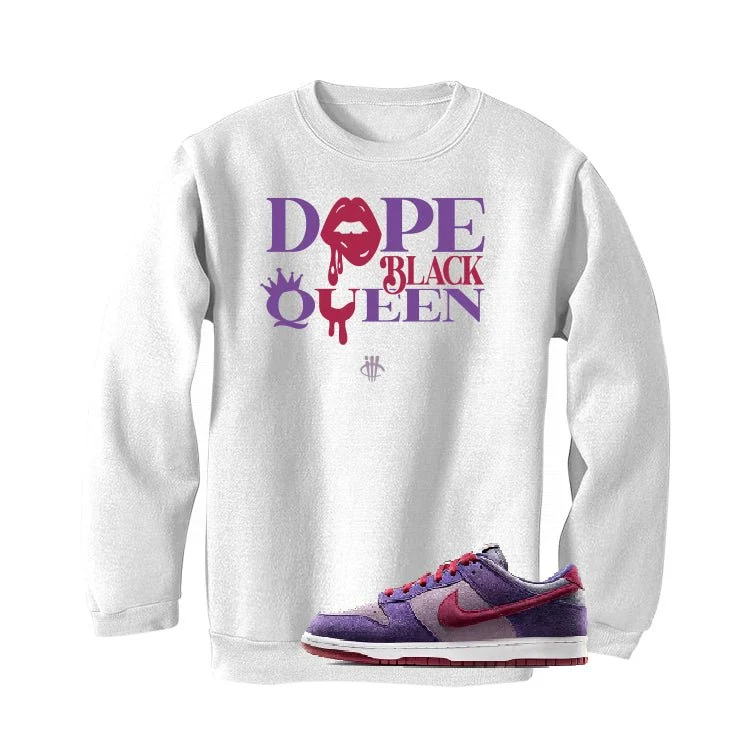 Nike Dunk Low “Plum” | illcurrency White T-Shirt (Dope Black Queen) - Image 4