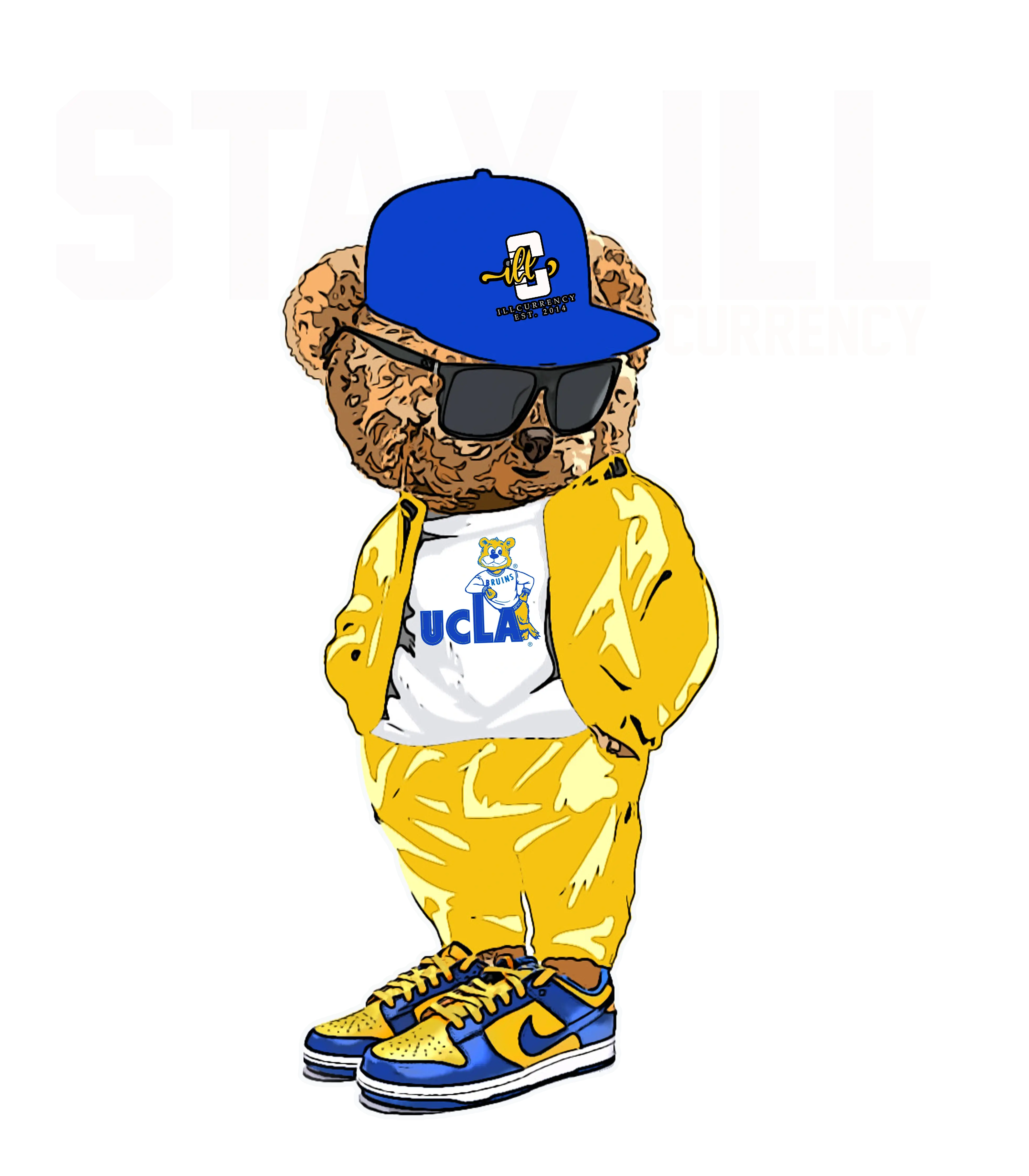 Nike Dunk Low “UCLA” Royal Blue T-Shirt (Stay ill Bear)
