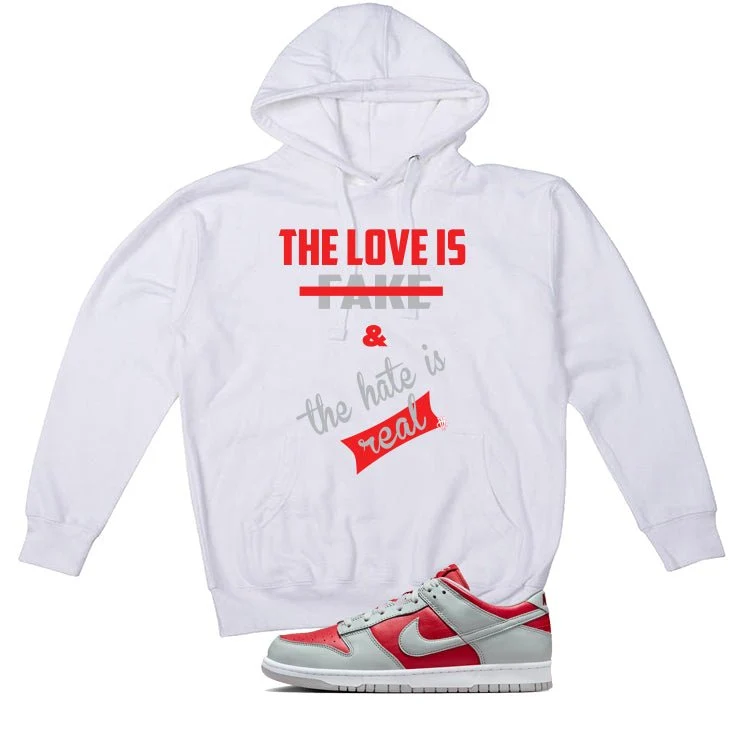 Nike Dunk Low Ultraman | illcurrency White T-Shirt (Love is Fake) - Image 3