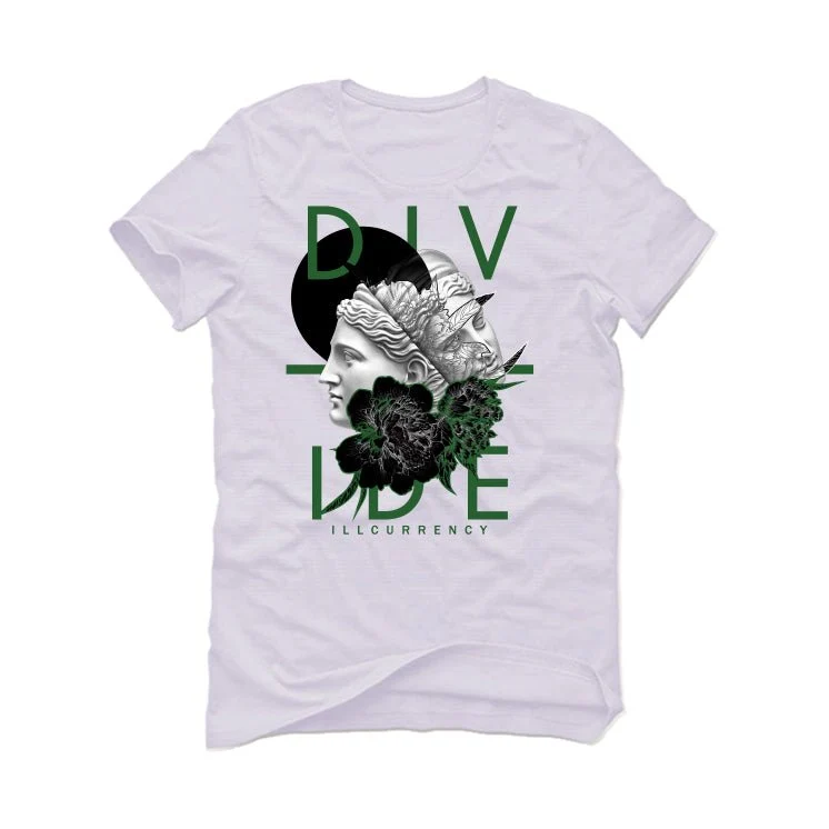 Nike Dunk Low Satin Green - White T-Shirt (Divide) - Image 2