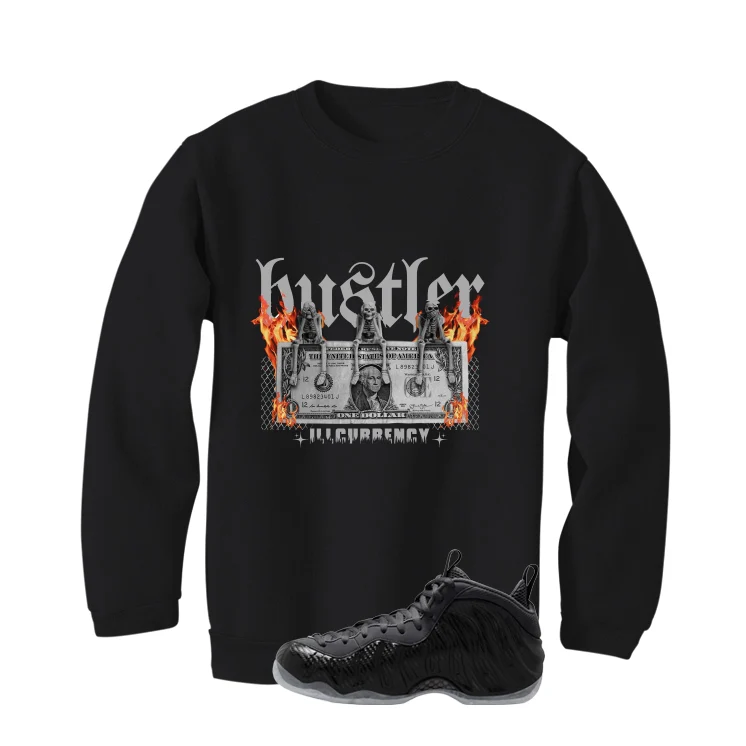 NIKE FOAMPOSITE ONE CARBON FIBER Matching T-Shirt, Sweatshirts & Hoodies Black T-Shirt (See No Evil Hustler)| illcurrency - Image 4