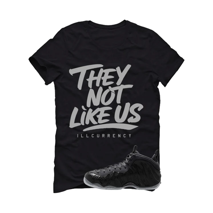 NIKE FOAMPOSITE ONE CARBON FIBER Matching T-Shirt, Sweatshirts & Hoodies Black T-Shirt (They not like us)| illcurrency - Image 2