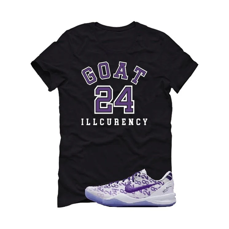 Nike Kobe 8 "Court Purple" | illcurrency Black T-Shirt (Goat 24) - Image 2