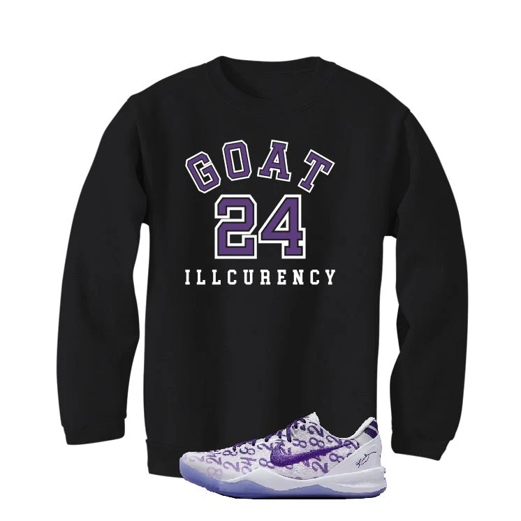 Nike Kobe 8 "Court Purple" | illcurrency Black T-Shirt (Goat 24) - Image 4