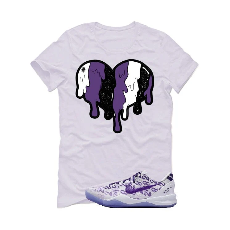 Nike Kobe 8 "Court Purple" | illcurrency White T-Shirt (Heart) - Image 2