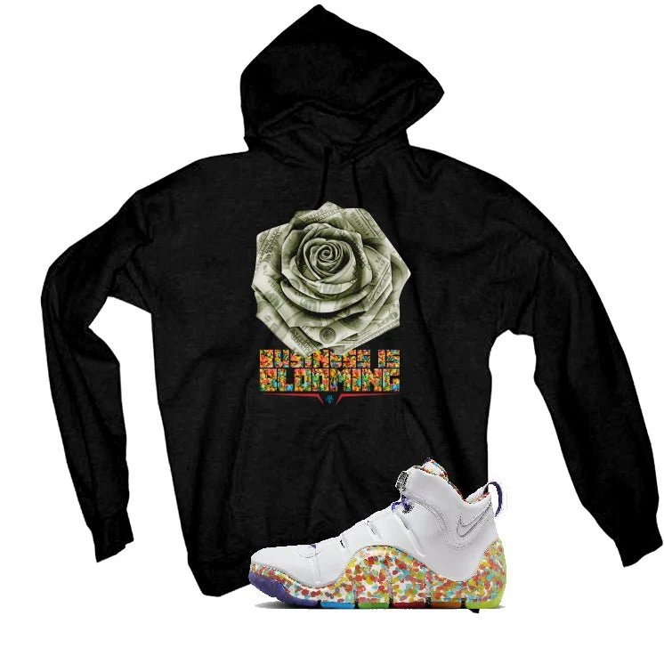 Nike LeBron 4 "Fruity Pebbles" | illcurrency Black T-Shirt (Business is Blooming) - Image 3
