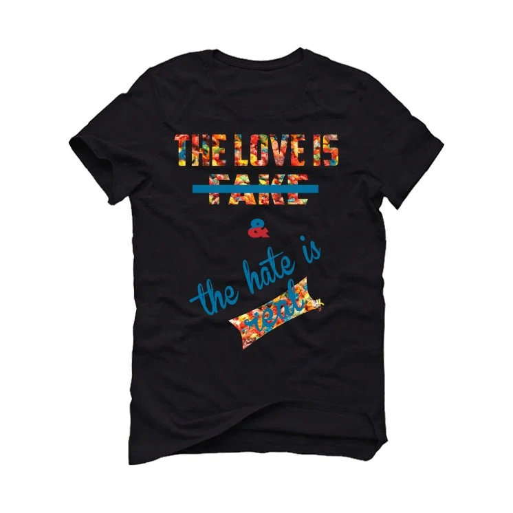Nike LeBron 4 "Fruity Pebbles" | illcurrency Black T-Shirt (Love is Fake) - Image 2