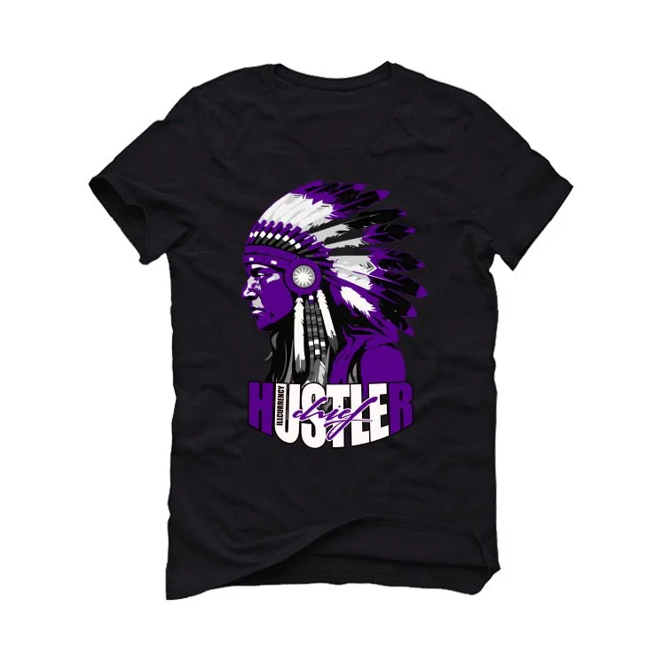Nike SB Dunk Low “Court Purple” | illcurrency Black T-Shirt (Chief Hustler) - Image 2