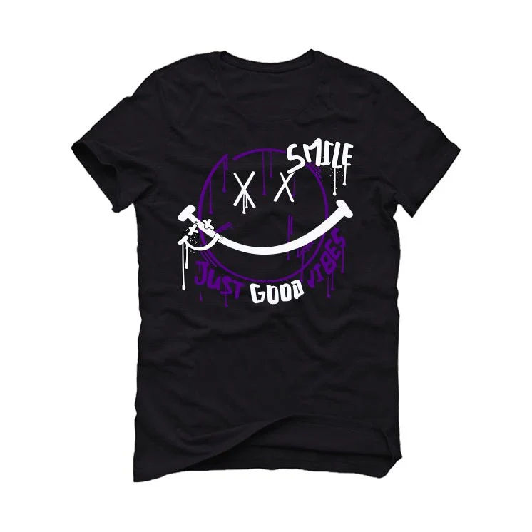 Nike SB Dunk Low “Court Purple” | illcurrency Black T-Shirt (Smile) - Image 2