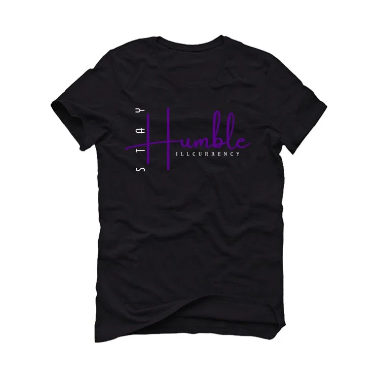 Nike SB Dunk Low “Court Purple” | illcurrency Black T-Shirt (Stay Humble) - Image 2