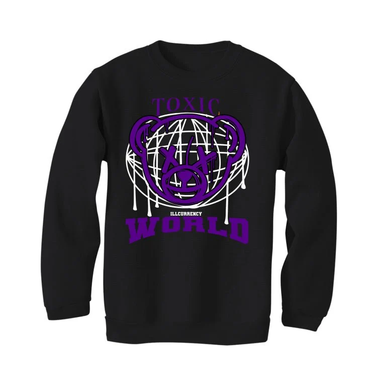 Nike SB Dunk Low “Court Purple” | illcurrency Black T-Shirt (Toxic World) - Image 4