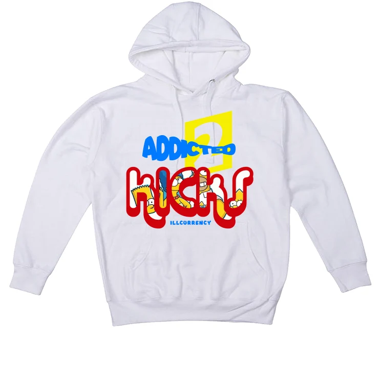 NIKE SB DUNK LOWS (BART SIMPSON) | ILLCURRENCY White T-Shirt (Addicted to kicks) - Image 3