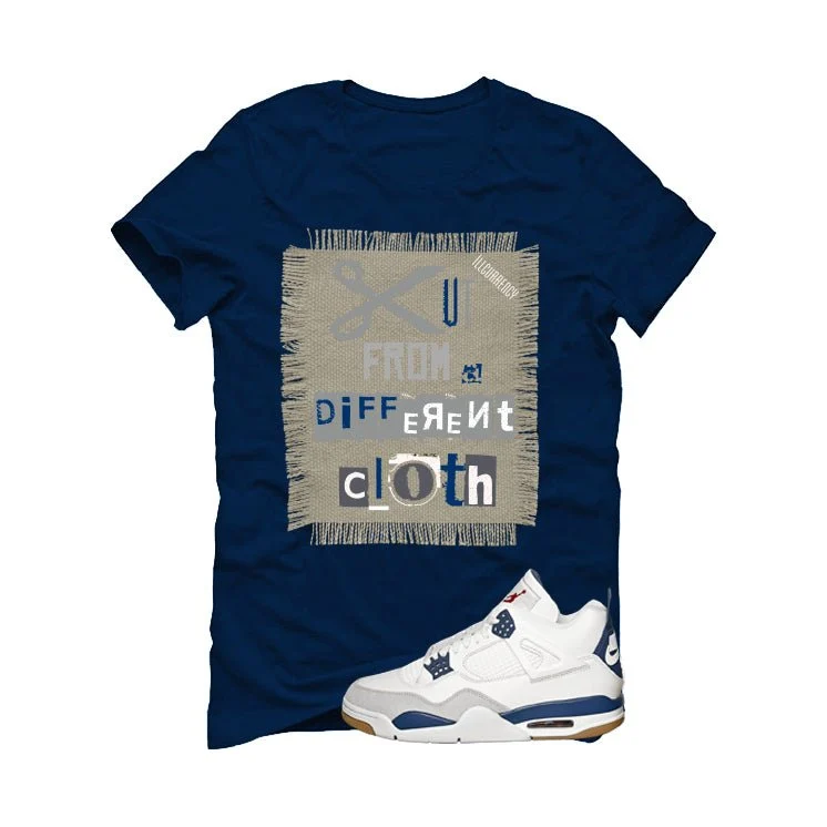 Nike SB x Air Jordan 4 Navy Navy Blue T-Shirt (Cut from a different cloth)| illcurrency - Image 2