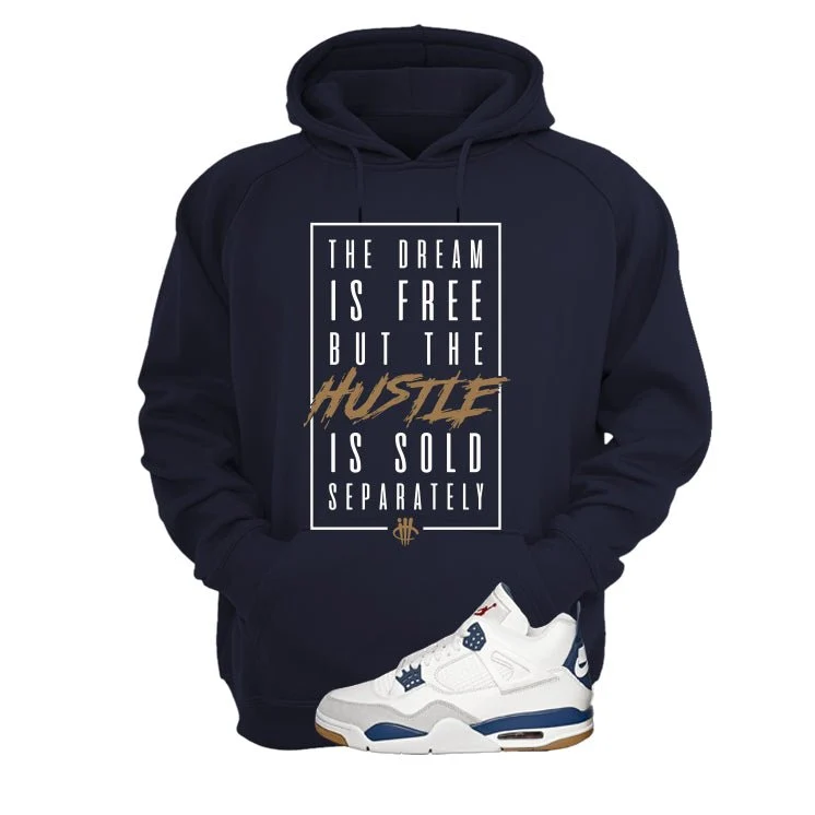 Nike SB x Air Jordan 4 Navy Navy Blue T-Shirt (Dream is Free)| illcurrency - Image 3