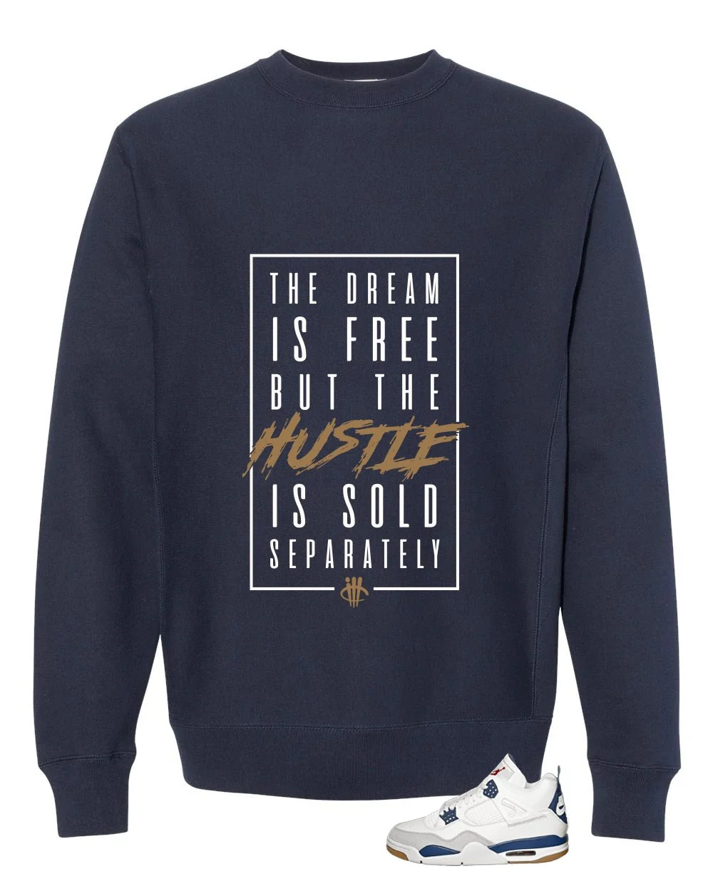 Nike SB x Air Jordan 4 Navy Navy Blue T-Shirt (Dream is Free)| illcurrency - Image 4