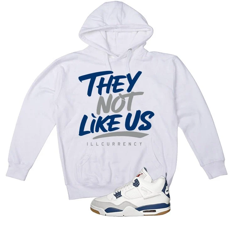 Nike SB x Air Jordan 4 Navy White T-Shirt (They not like us)| illcurrency - Image 3