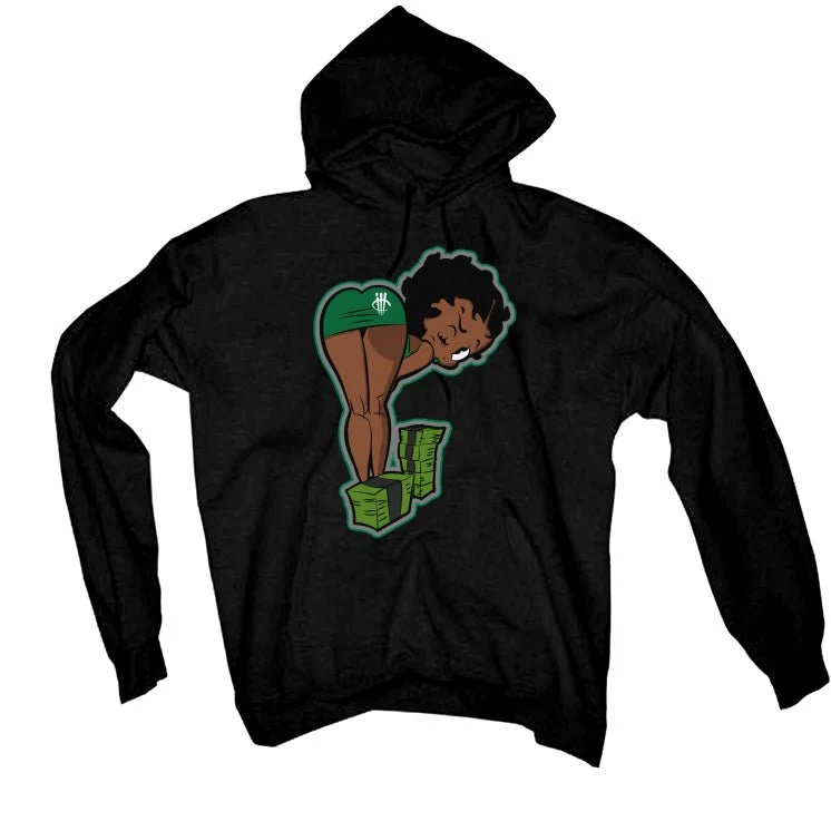 Nike SB x Air Jordan 4 “Pine Green” | illcurrency Black T-Shirt (BOO) - Image 3