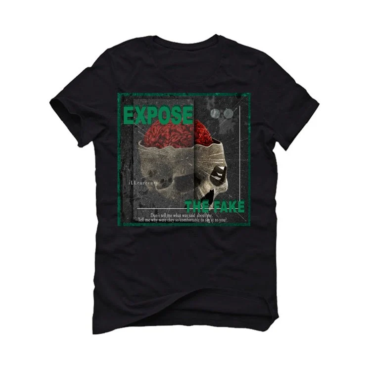 Nike SB x Air Jordan 4 “Pine Green” | illcurrency Black T-Shirt (EXPOSED THE FAKE) - Image 2