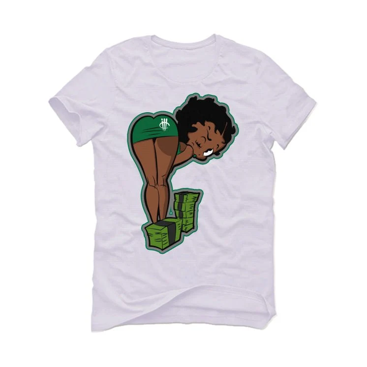 Nike SB x Air Jordan 4 “Pine Green” | illcurrency White T-Shirt (BOO) - Image 2