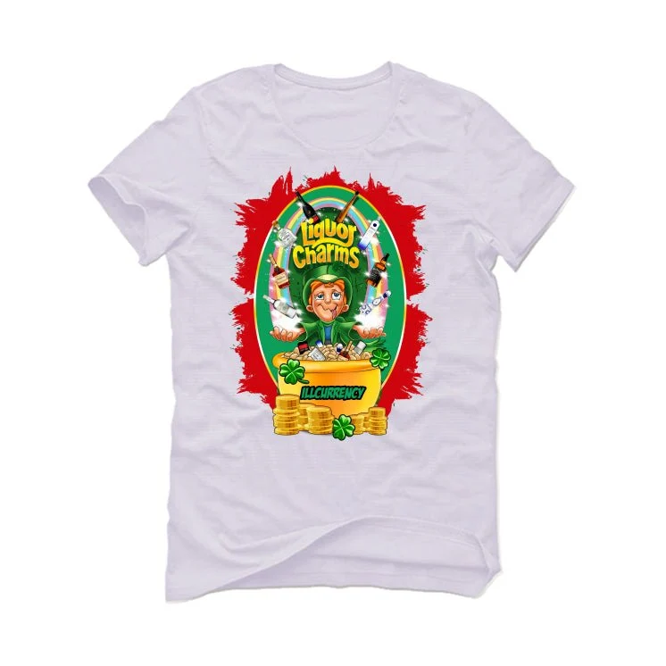 Nike SB x Air Jordan 4 “Pine Green” | illcurrency White T-Shirt (Liquor Charms) - Image 2