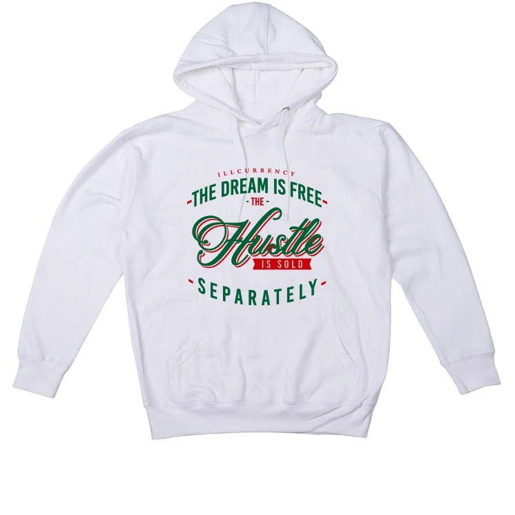 Nike SB x Air Jordan 4 “Pine Green” | illcurrency White T-Shirt (The dream is free) - Image 3