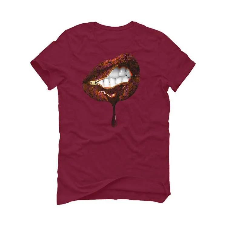 Patta x Nike Air Max 1 “Rush Maroon” Maroon T-Shirt (LIPS UNSEALED) - Image 2