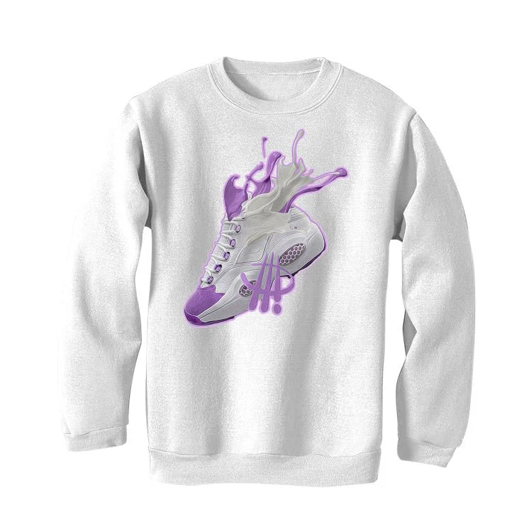 Reebok Question Mid “Grape Toe”| ILLCURRENCY White T-Shirt (SPLASH) - Image 4