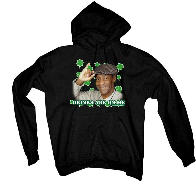 St. Pattys Collection Black T-Shirt (Drinks are on me) - Image 3