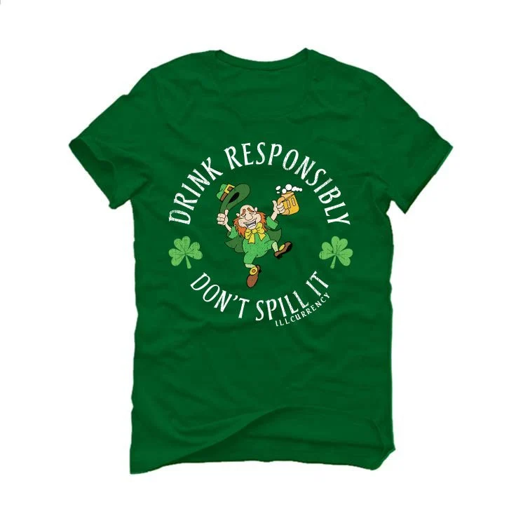 St. Pattys Collection Pine Green T-Shirt (Drink Responsibly) - Image 2