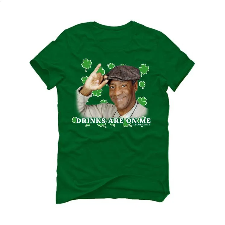 St. Pattys Collection Pine Green T-Shirt (Drinks are on me) - Image 2