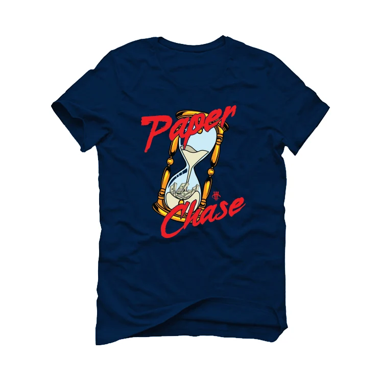 Supreme x Nike SB Dunk High “Navy/Red” Navy Blue T-Shirt (paper chase) - Image 2