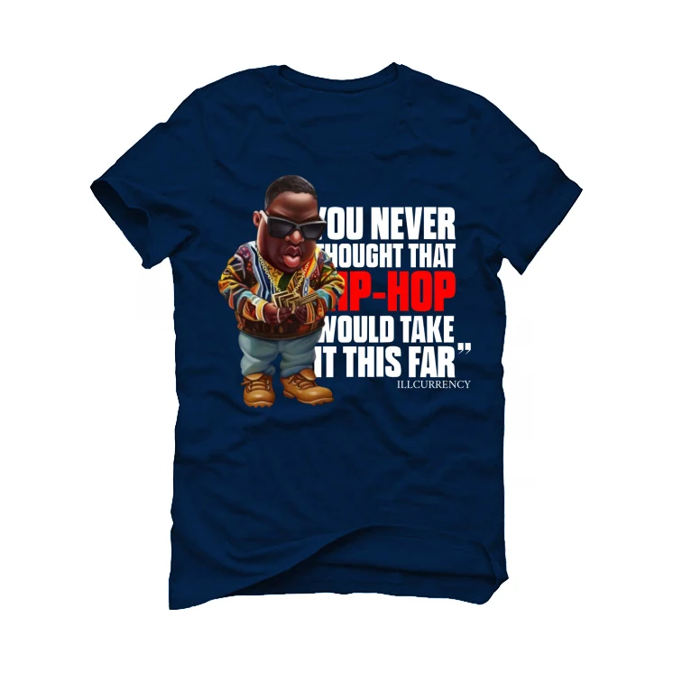 The Air Jordan 1 Mid SE  "USA" | illCurrency Navy Blue T-Shirt (HIP HOP) - Image 2