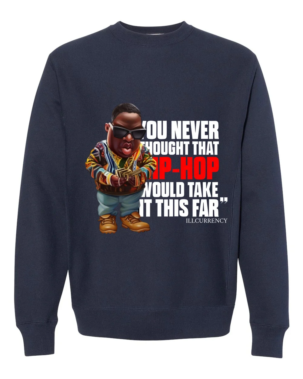 The Air Jordan 1 Mid SE  "USA" | illCurrency Navy Blue T-Shirt (HIP HOP) - Image 4