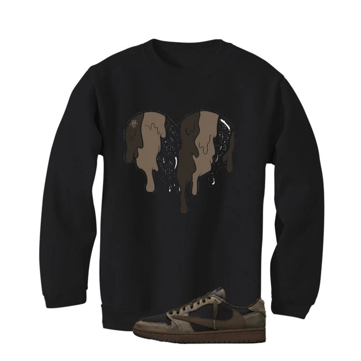 Travis Scott x Air Jordan 1 Low OG Velvet Brown Black T-Shirt (Heart)| illcurrency - Image 4