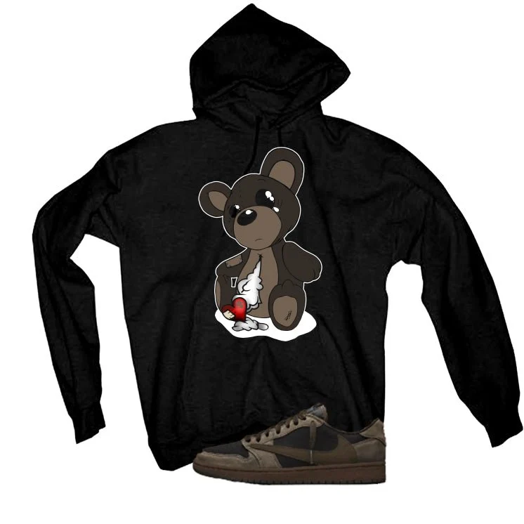 Travis Scott x Air Jordan 1 Low OG Velvet Brown Black T-Shirt (Teddy)| illcurrency - Image 3