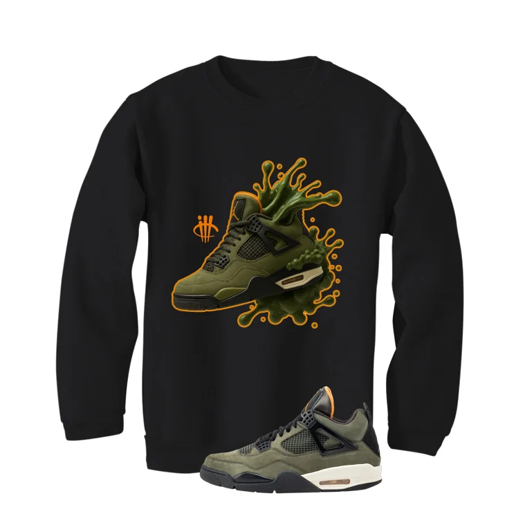 Undefeated x Air Jordan 4 Black T-Shirt (Splash Shoe)| illcurrency - Image 4