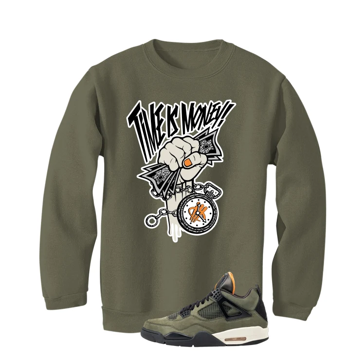 Undefeated x Air Jordan 4 Military Green T-Shirt (Time Is Money)| illcurrency - Image 4