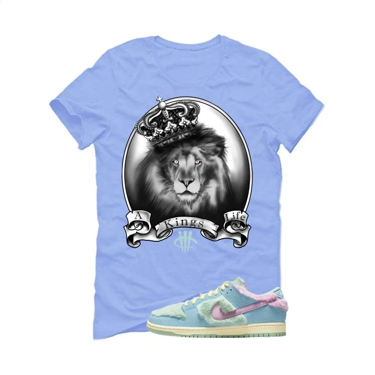 Verdy x Nike SB Dunk Low Visty Carolina Blue T-Shirt (King's Life)| illcurrency - Image 2